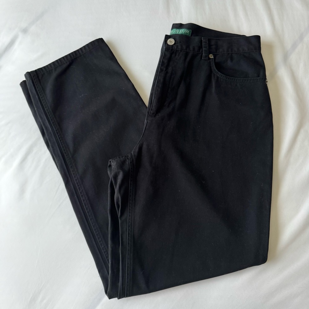 Lauren Ralph Lauren High-Waisted Black Denim Jeans